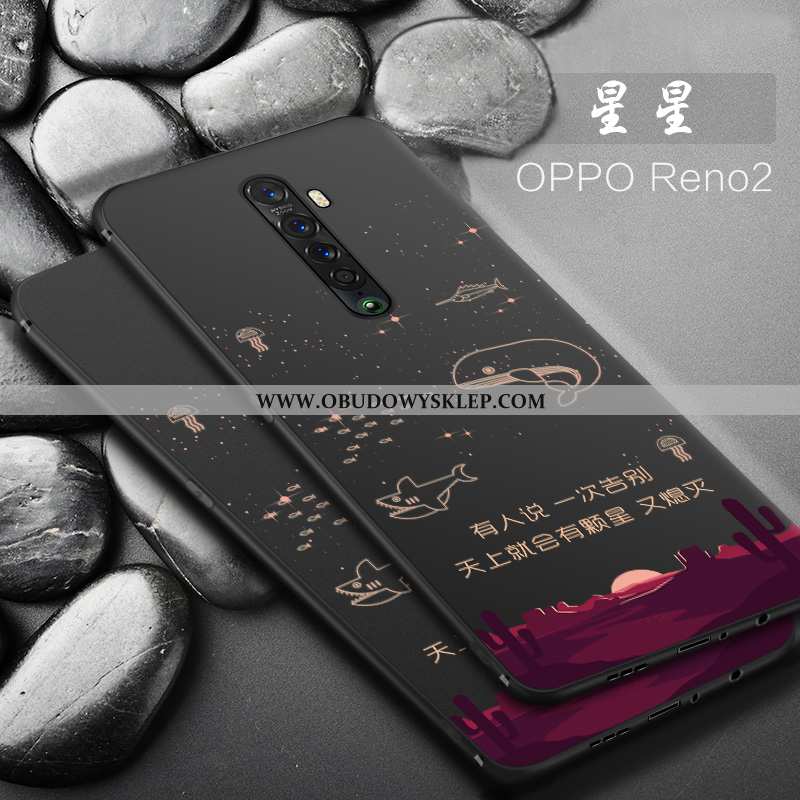 Futerał Oppo Reno2 Nubuku Telefon Komórkowy, Pokrowce Oppo Reno2 Trendy Ochraniacz Czarna