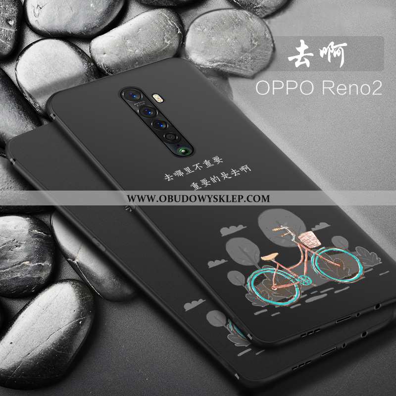 Futerał Oppo Reno2 Nubuku Telefon Komórkowy, Pokrowce Oppo Reno2 Trendy Ochraniacz Czarna