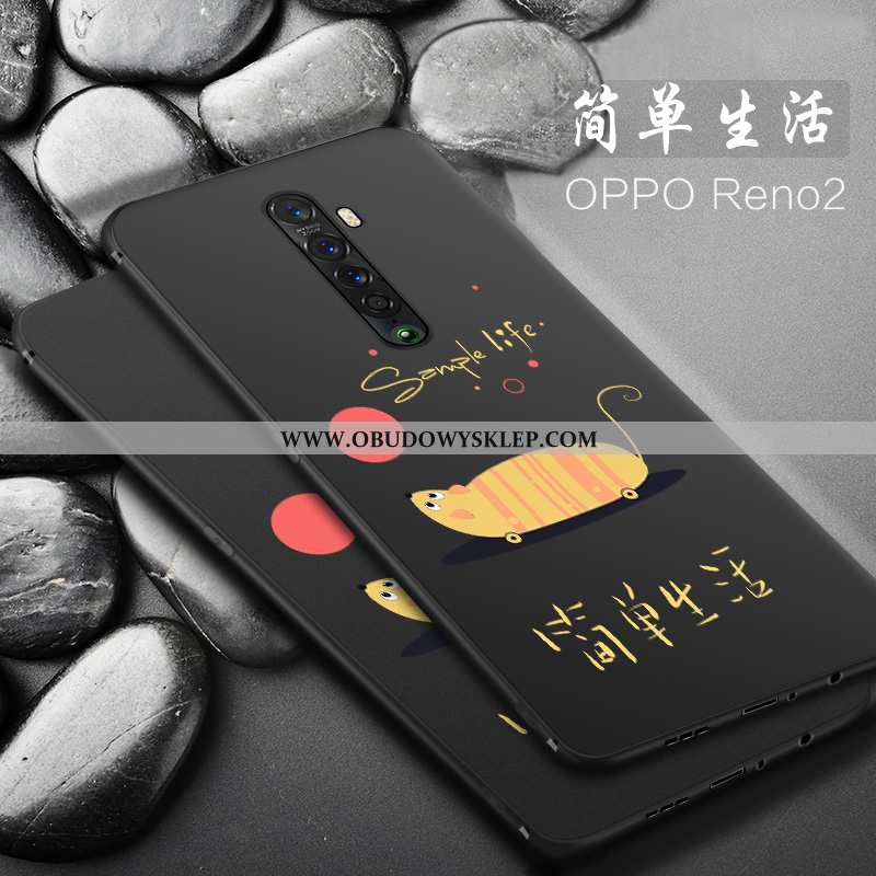 Futerał Oppo Reno2 Nubuku Telefon Komórkowy, Pokrowce Oppo Reno2 Trendy Ochraniacz Czarna