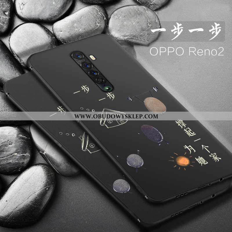 Futerał Oppo Reno2 Nubuku Telefon Komórkowy, Pokrowce Oppo Reno2 Trendy Ochraniacz Czarna