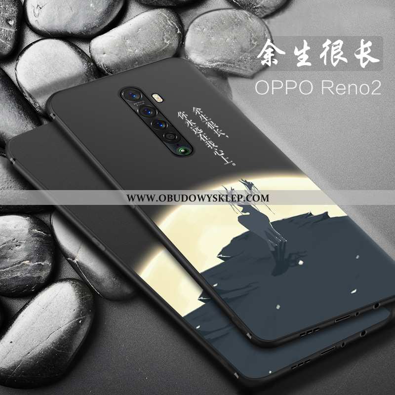 Futerał Oppo Reno2 Nubuku Telefon Komórkowy, Pokrowce Oppo Reno2 Trendy Ochraniacz Czarna