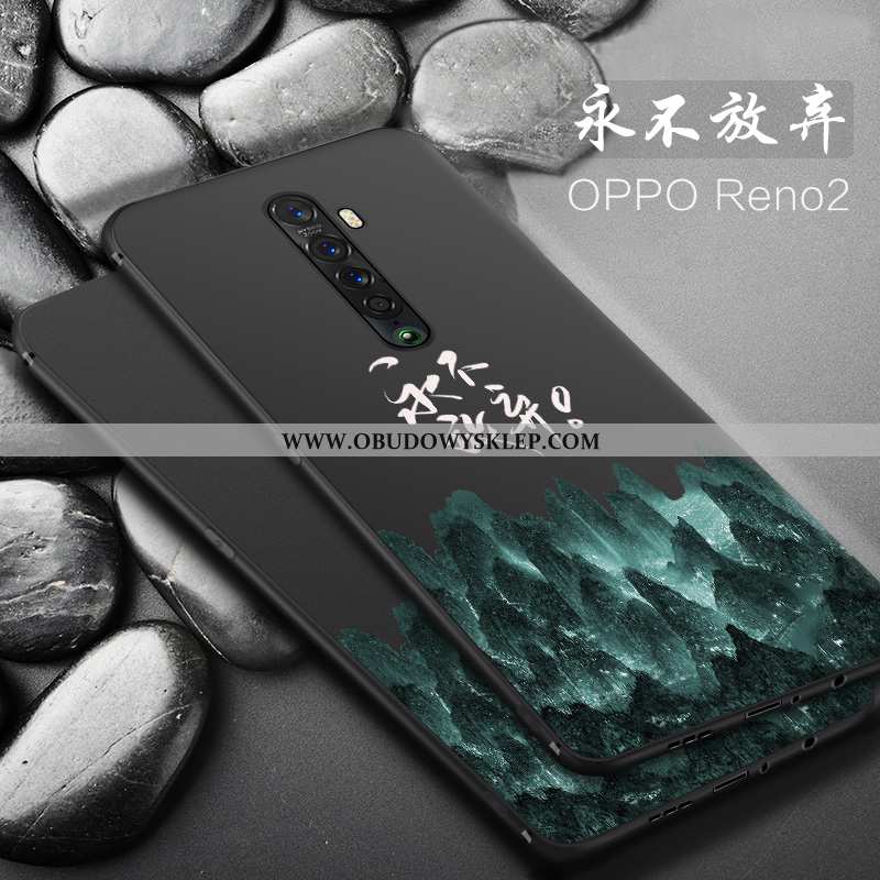 Futerał Oppo Reno2 Nubuku Telefon Komórkowy, Pokrowce Oppo Reno2 Trendy Ochraniacz Czarna