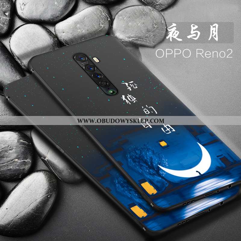 Futerał Oppo Reno2 Nubuku Telefon Komórkowy, Pokrowce Oppo Reno2 Trendy Ochraniacz Czarna