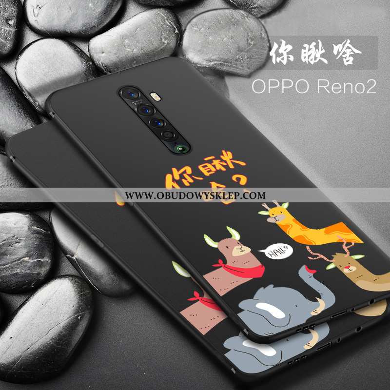 Futerał Oppo Reno2 Nubuku Telefon Komórkowy, Pokrowce Oppo Reno2 Trendy Ochraniacz Czarna