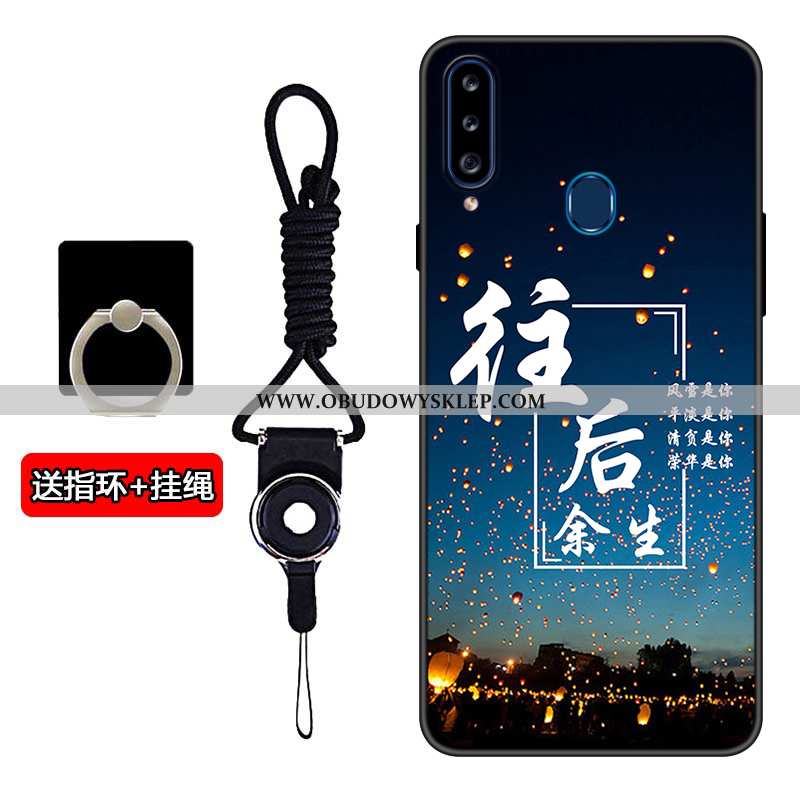 Futerał Samsung Galaxy A20s Piękny Czarny Anti-fall, Pokrowce Samsung Galaxy A20s Trendy Wzór Czarna