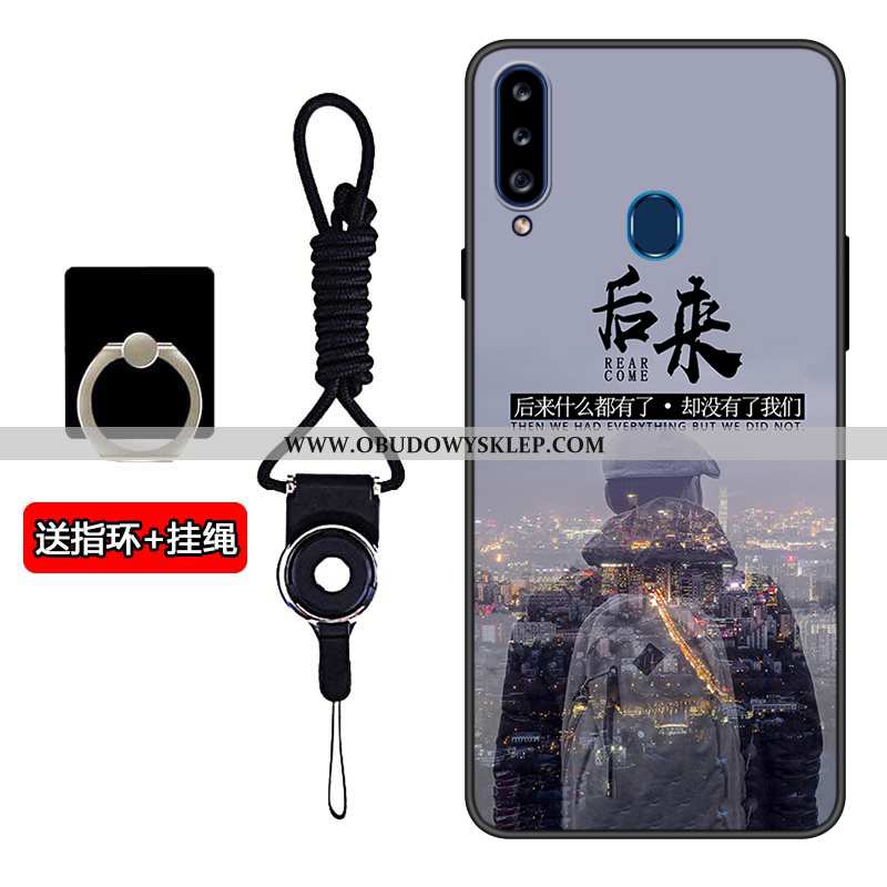 Futerał Samsung Galaxy A20s Piękny Czarny Anti-fall, Pokrowce Samsung Galaxy A20s Trendy Wzór Czarna