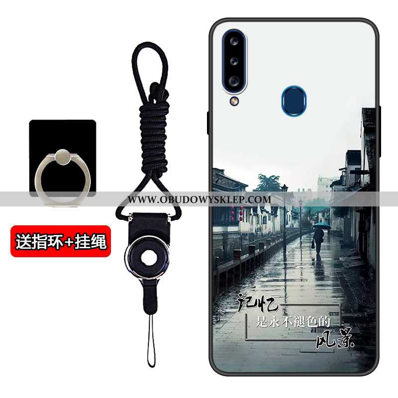 Futerał Samsung Galaxy A20s Piękny Czarny Anti-fall, Pokrowce Samsung Galaxy A20s Trendy Wzór Czarna