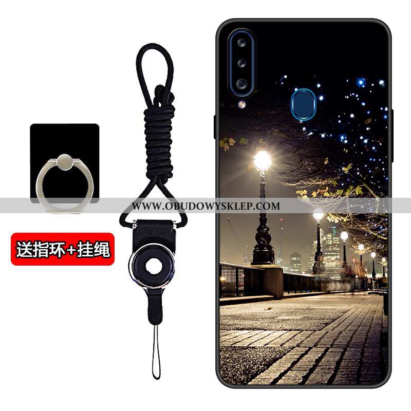 Futerał Samsung Galaxy A20s Piękny Czarny Anti-fall, Pokrowce Samsung Galaxy A20s Trendy Wzór Czarna