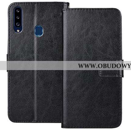 Futerał Samsung Galaxy A20s Skórzane Etui Miękki Czarny, Pokrowce Samsung Galaxy A20s Osobowość Anti