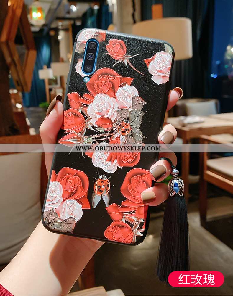 Futerał Samsung Galaxy A50 Relief Wiatr Miękki, Pokrowce Samsung Galaxy A50 Vintage Cienkie Niebiesk