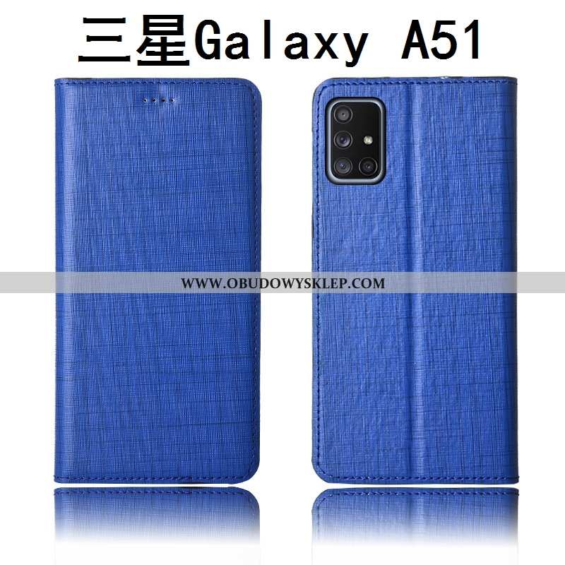 Futerał Samsung Galaxy A51 Nubuku Nowy Silikonowe, Pokrowce Samsung Galaxy A51 Prawdziwa Skóra Gwiaz