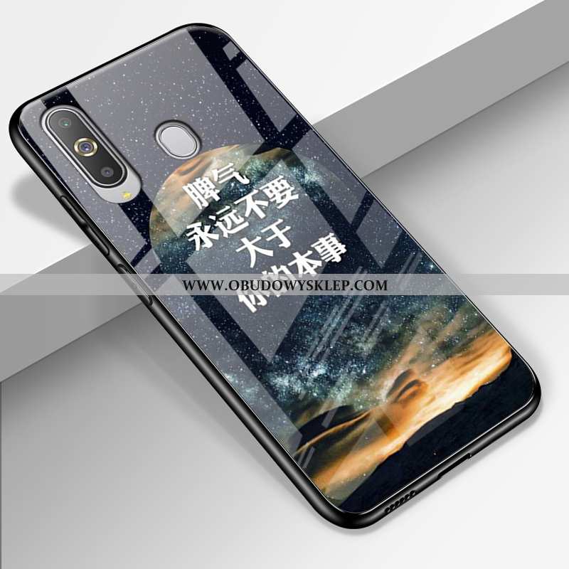 Futerał Samsung Galaxy A8s Ochraniacz Sztuka Nubuku, Pokrowce Samsung Galaxy A8s Szkło Trendy Granat