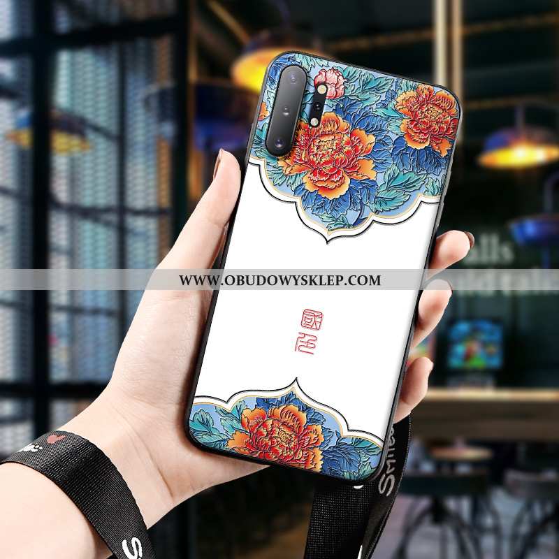 Futerał Samsung Galaxy Note 10+ Ochraniacz Etui Miękki, Pokrowce Samsung Galaxy Note 10+ Relief Biał