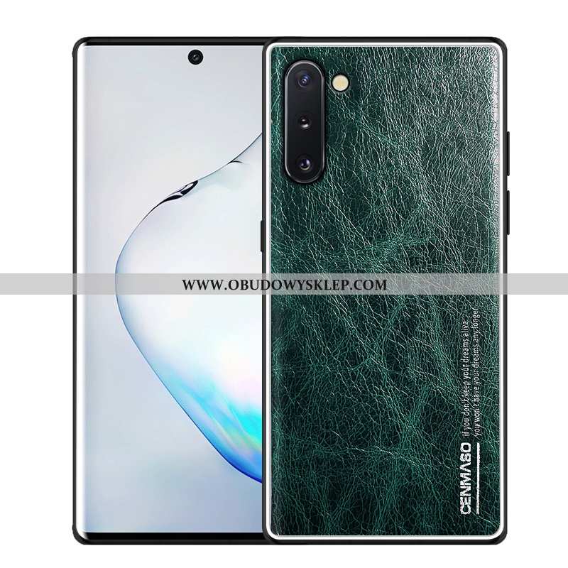 Futerał Samsung Galaxy Note 10 Prawdziwa Skóra Nubuku, Pokrowce Samsung Galaxy Note 10 Skóra Gwiazda