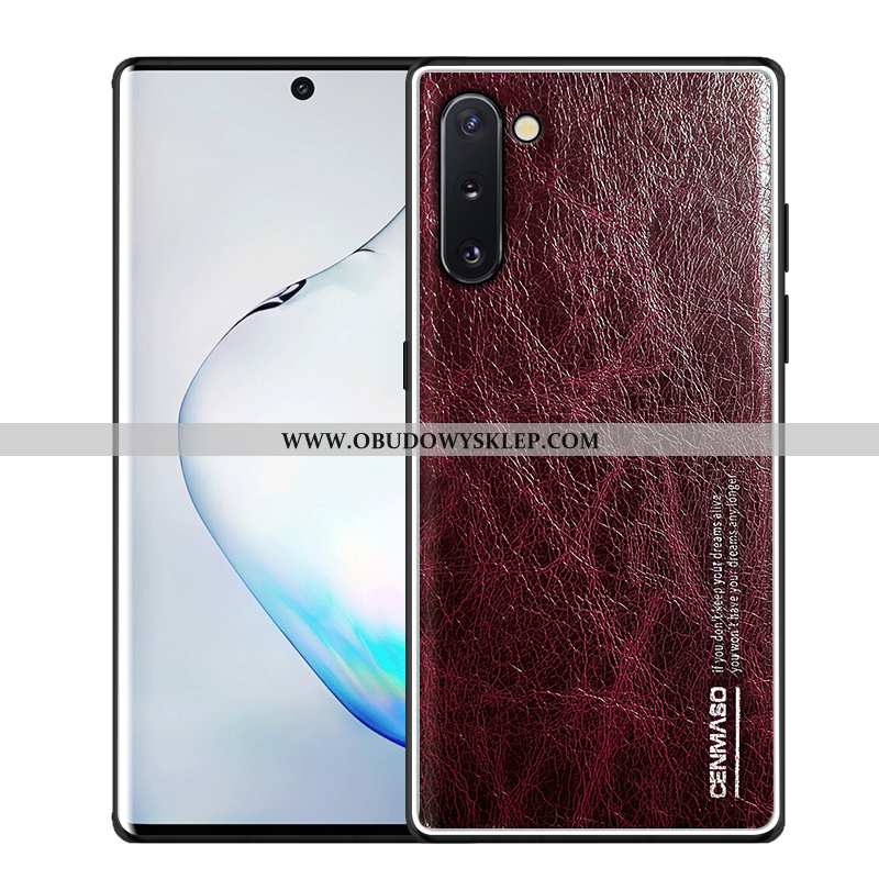 Futerał Samsung Galaxy Note 10 Prawdziwa Skóra Nubuku, Pokrowce Samsung Galaxy Note 10 Skóra Gwiazda