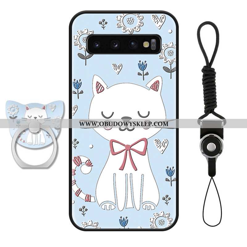 Futerał Samsung Galaxy S10+ Moda Kreatywne Kotek, Pokrowce Samsung Galaxy S10+ Wiszące Ozdoby Anti-f