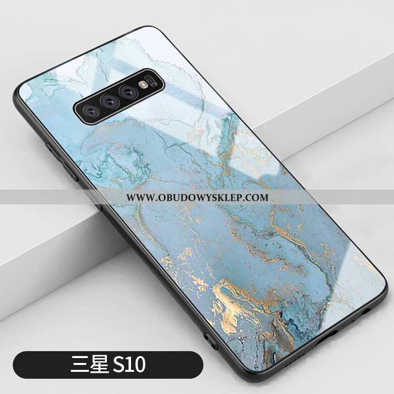 Futerał Samsung Galaxy S10 Silikonowe Wiatr Anti-fall, Pokrowce Samsung Galaxy S10 Szkło Złoto Niebi