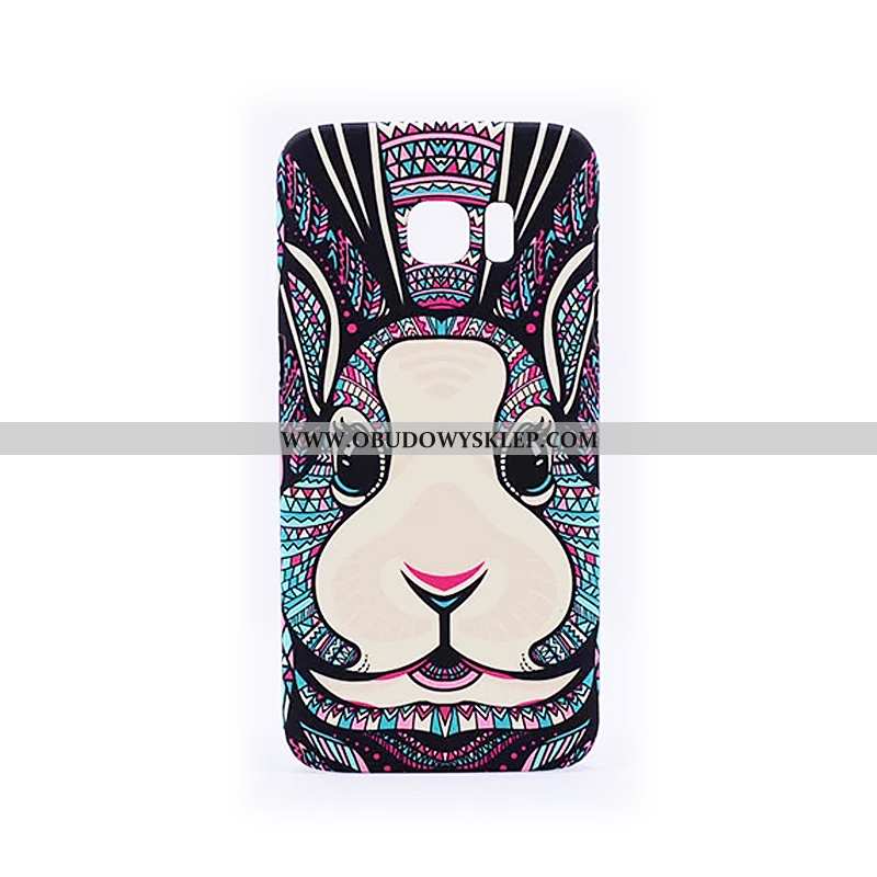 Futerał Samsung Galaxy S6 Edge Relief Czarny Trudno, Pokrowce Samsung Galaxy S6 Edge Trendy Nubuku C