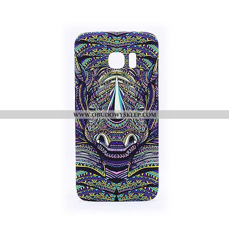 Futerał Samsung Galaxy S6 Edge Relief Czarny Trudno, Pokrowce Samsung Galaxy S6 Edge Trendy Nubuku C