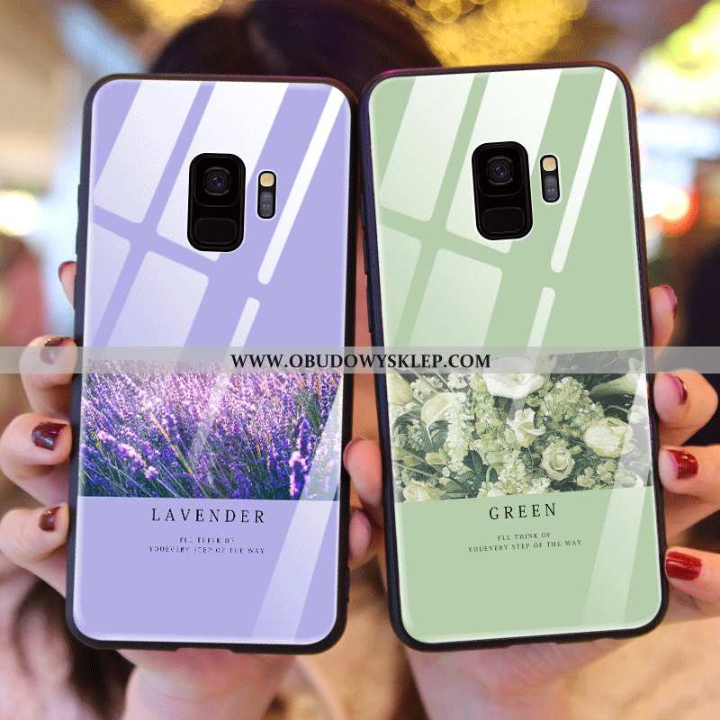 Futerał Samsung Galaxy S9 Szkło Kwiaty Czerwony Netto, Pokrowce Samsung Galaxy S9 Kreatywne Zielony 