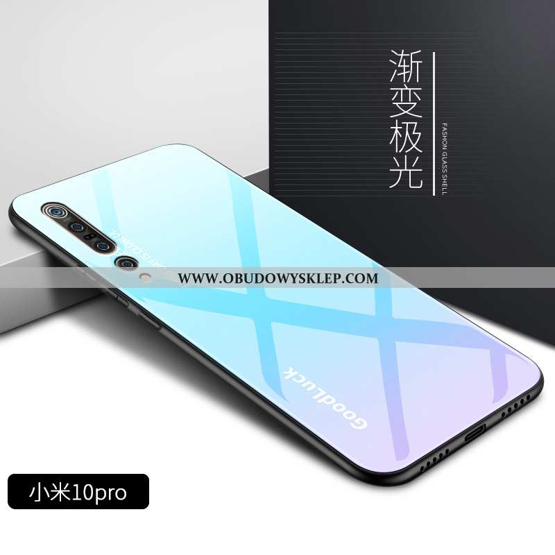 Futerał Xiaomi Mi 10 Pro Szkło Gradient Miękki, Pokrowce Xiaomi Mi 10 Pro Moda Trendy Rozowa