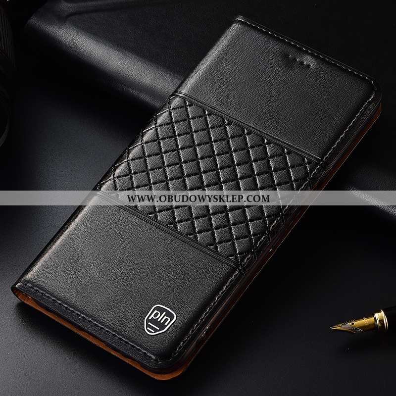 Futerał Xiaomi Mi 8 Pro Skórzane Etui W Kratę Klapa, Pokrowce Xiaomi Mi 8 Pro Prawdziwa Skóra Wzór C