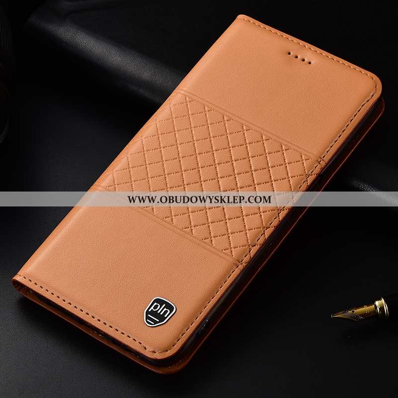 Futerał Xiaomi Mi 8 Pro Skórzane Etui W Kratę Klapa, Pokrowce Xiaomi Mi 8 Pro Prawdziwa Skóra Wzór C