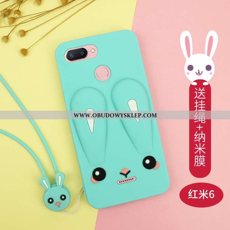 Futerał Xiaomi Redmi 6 Miękki Etui Czerwony, Pokrowce Xiaomi Redmi 6 Silikonowe Bunny Czarna