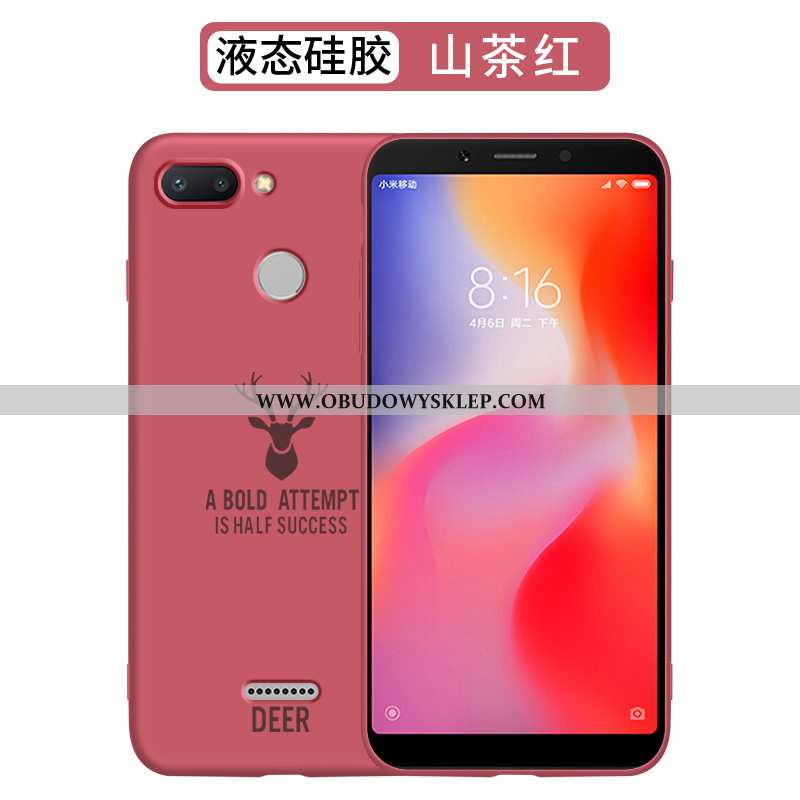 Futerał Xiaomi Redmi 6 Trendy Silikonowe Czerwony, Pokrowce Xiaomi Redmi 6 Super Miękki Czerwona