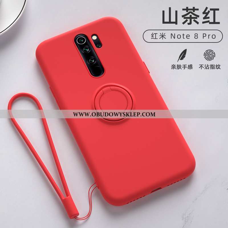 Futerał Xiaomi Redmi Note 8 Pro Trendy Czerwony, Pokrowce Xiaomi Redmi Note 8 Pro Super Ring Szara