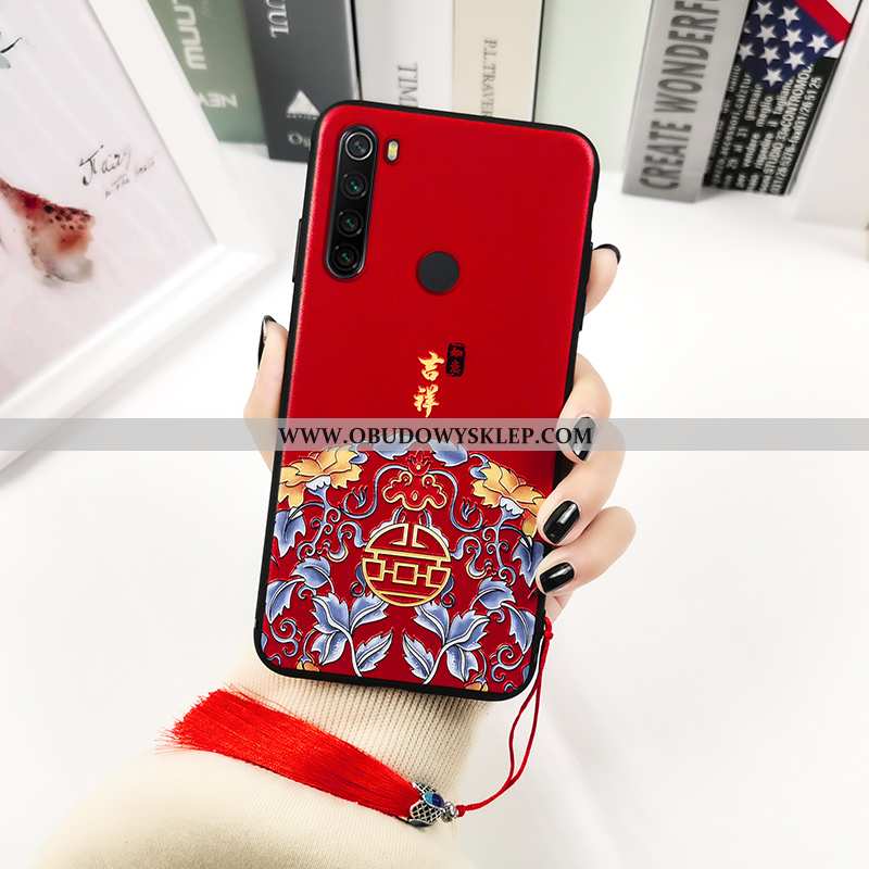 Futerał Xiaomi Redmi Note 8t Miękki Czerwony Vintage, Pokrowce Xiaomi Redmi Note 8t Silikonowe Osobo