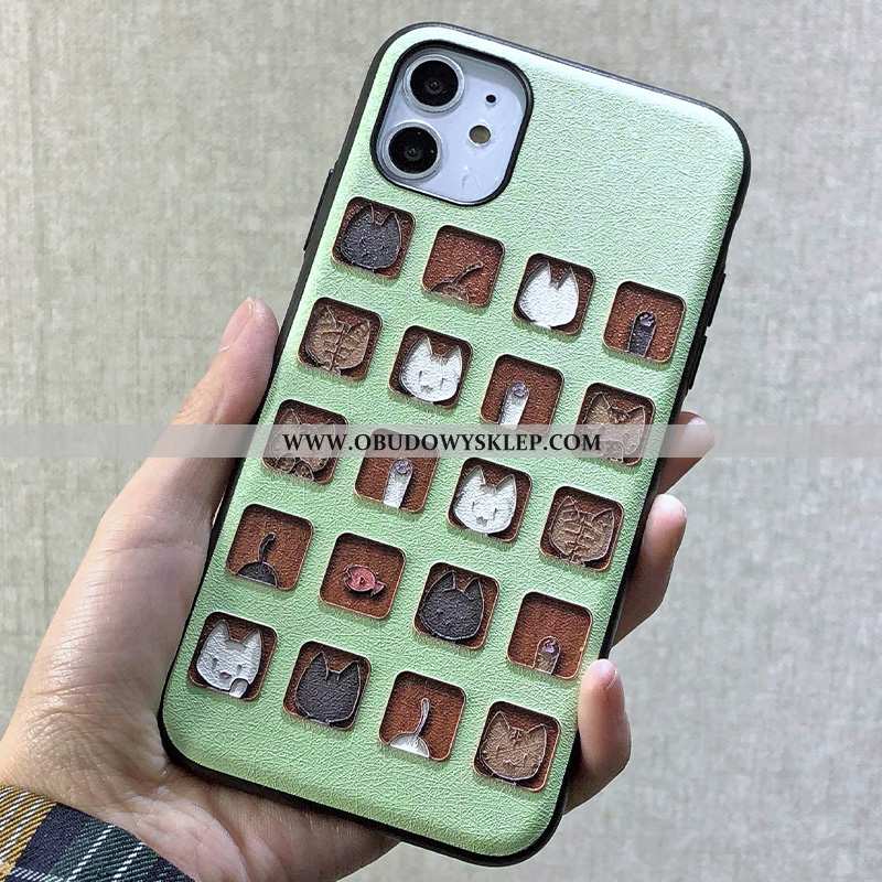 Futerał iPhone 11 Kreatywne Wiszące Ozdoby Świeży, Pokrowce iPhone 11 Relief Trójwymiarowy Zielone