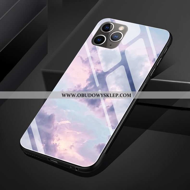 Futerał iPhone 11 Pro Max Ochraniacz Purpurowy Niebieski, Pokrowce iPhone 11 Pro Max Szkło Silikonow