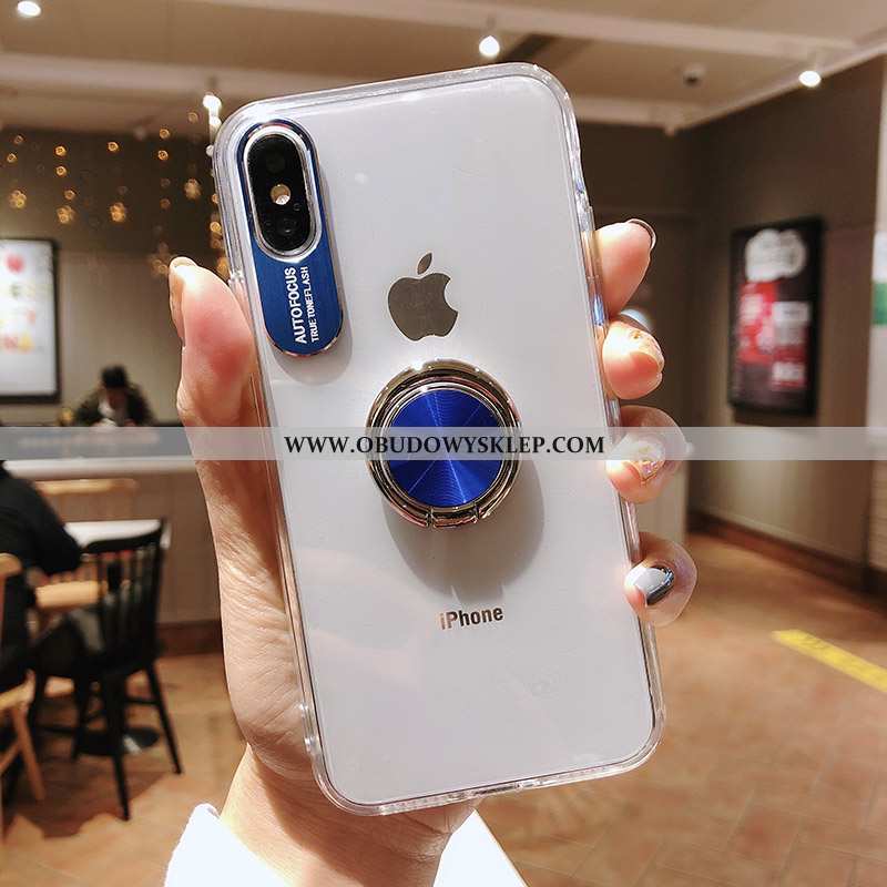 Futerał iPhone Xs Max Kreatywne Ciemno Niebieski Wspornik, Pokrowce iPhone Xs Max Miękki Magnetyzm G