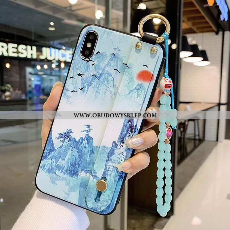 Futerał iPhone Xs Max Silikonowe Chiński Styl All Inclusive, Pokrowce iPhone Xs Max Ochraniacz Niebi