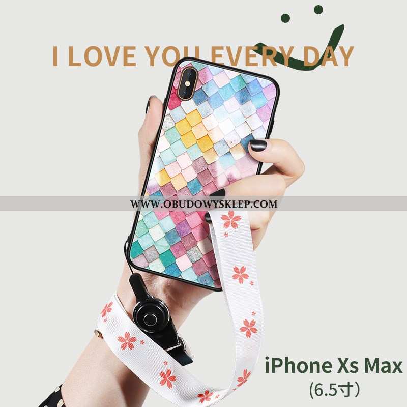 Futerał iPhone Xs Max Szkło Silikonowe Zielony, Pokrowce iPhone Xs Max Trendy Telefon Komórkowy Ziel