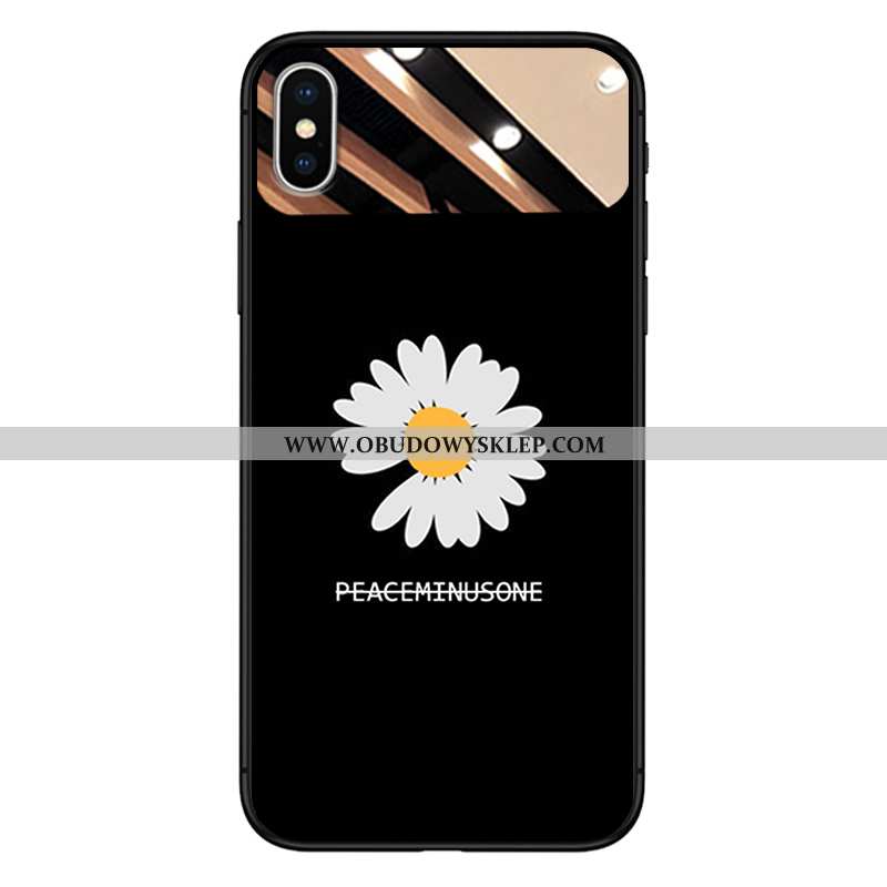 Futerał iPhone Xs Max Trendy Czarny Futerał, Pokrowce iPhone Xs Max Szkło Stokrotka Czarna