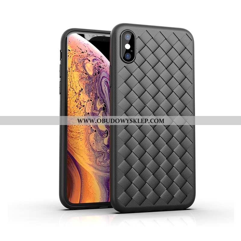 Futerał iPhone Xs Max Trendy Miękki Oddychające, Pokrowce iPhone Xs Max Super Skóra Czarna