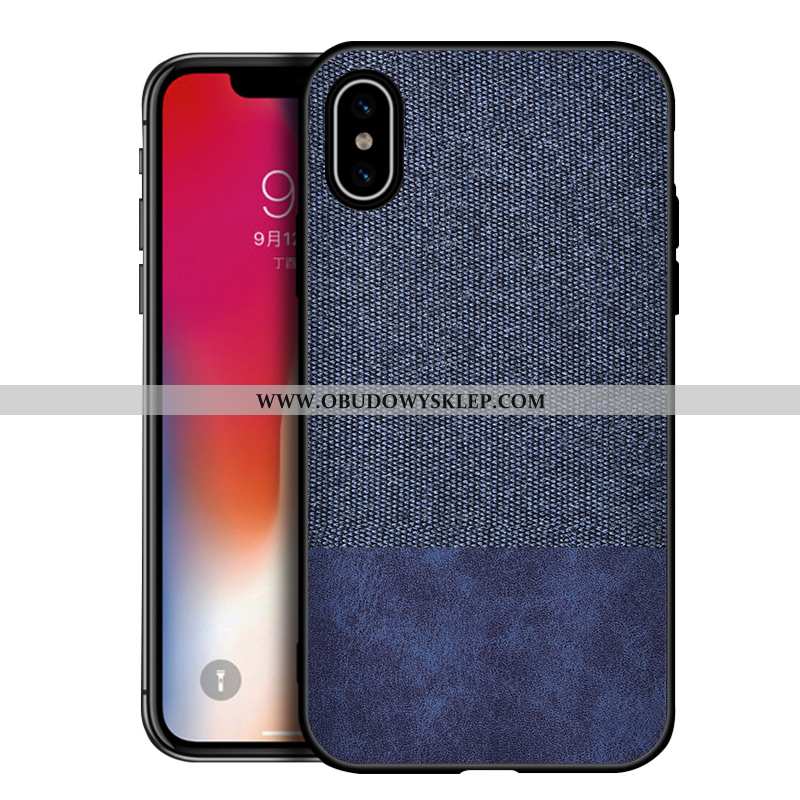 Futerał iPhone Xs Max Wzór Etui Nubuku, Pokrowce iPhone Xs Max Trendy Ochraniacz Szara