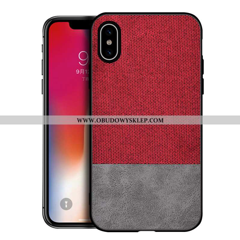 Futerał iPhone Xs Max Wzór Etui Nubuku, Pokrowce iPhone Xs Max Trendy Ochraniacz Szara