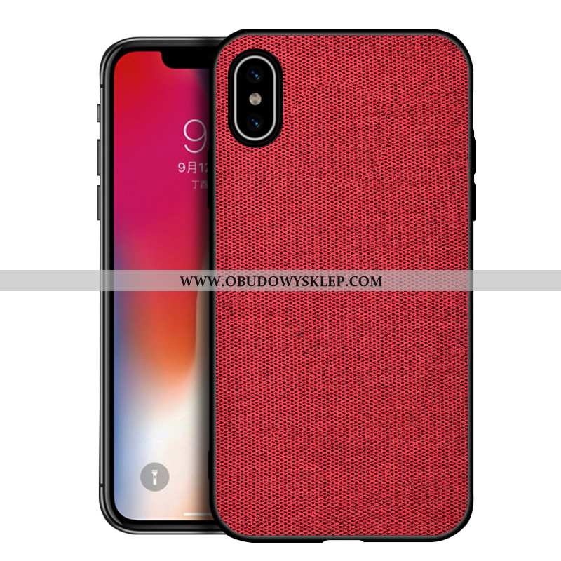 Futerał iPhone Xs Max Wzór Etui Nubuku, Pokrowce iPhone Xs Max Trendy Ochraniacz Szara