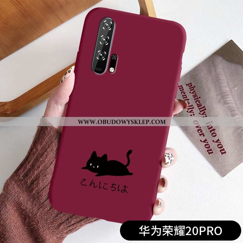 Obudowa Honor 20 Pro Cienkie Nubuku Telefon Komórkowy, Etui Honor 20 Pro Miękki All Inclusive Czerwo