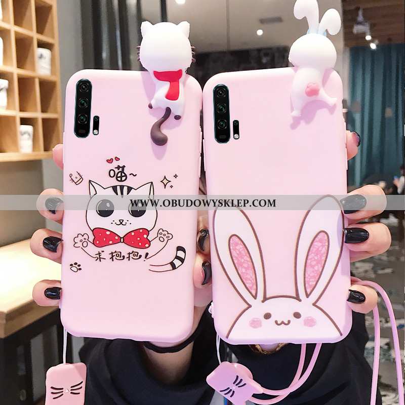 Obudowa Honor 20 Pro Piękny Bunny Anti-fall, Etui Honor 20 Pro Miękki Różowe Rozowa