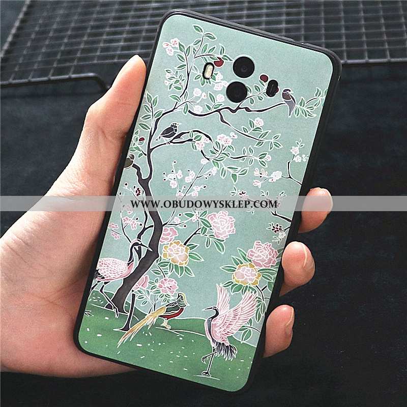 Obudowa Huawei Mate 10 Nubuku Relief Telefon Komórkowy, Etui Huawei Mate 10 Wiszące Ozdoby Zielone