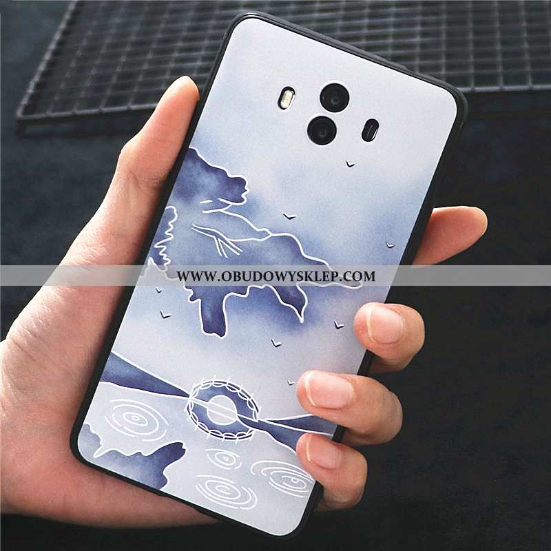 Obudowa Huawei Mate 10 Nubuku Relief Telefon Komórkowy, Etui Huawei Mate 10 Wiszące Ozdoby Zielone