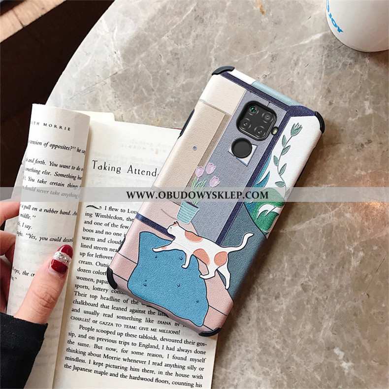 Obudowa Huawei Mate 30 Lite Ochraniacz Etui Biały, Huawei Mate 30 Lite Osobowość Relief Biała