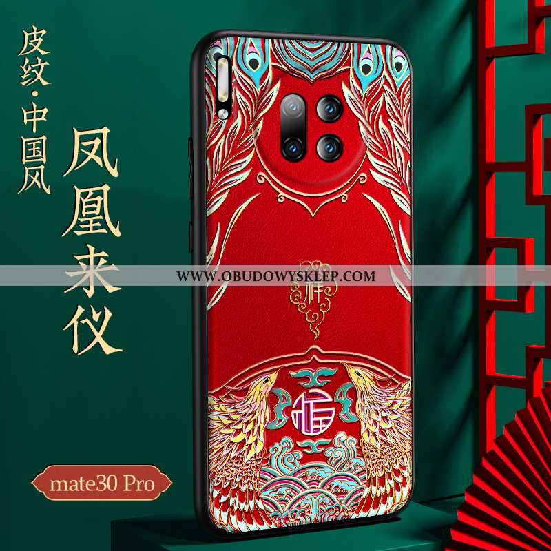 Obudowa Huawei Mate 30 Pro Kreatywne Czarny Telefon Komórkowy, Etui Huawei Mate 30 Pro Skóra Anti-fa