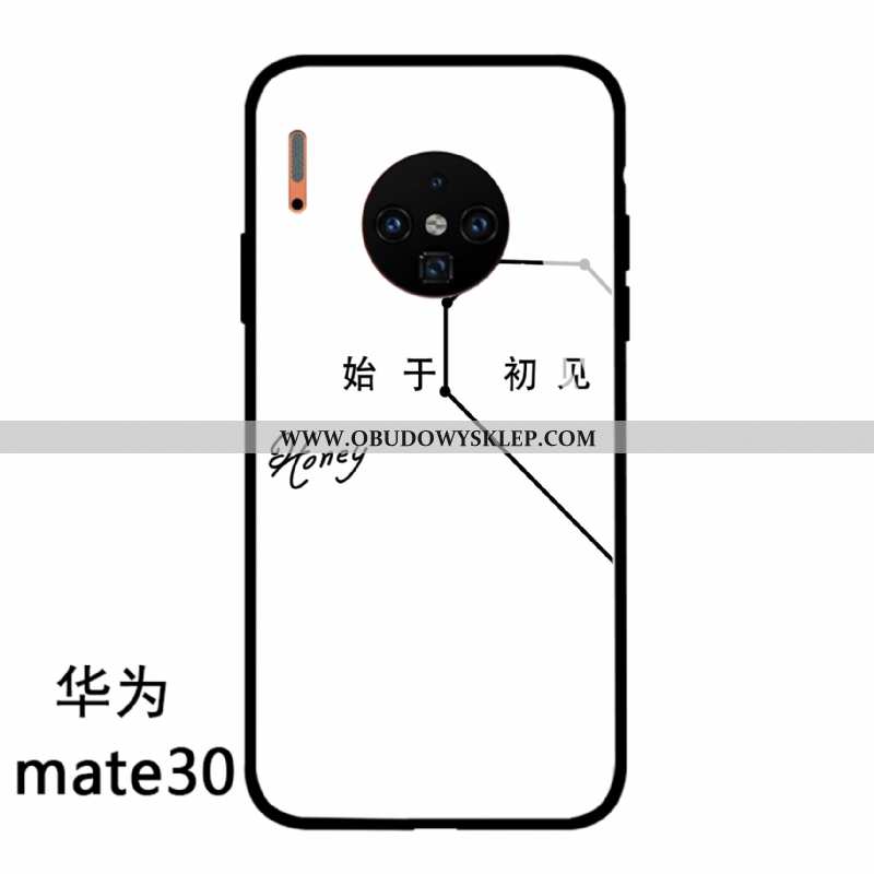 Obudowa Huawei Mate 30 Szkło Proste Zakochani, Etui Huawei Mate 30 Trendy Czerwony Netto Czarna