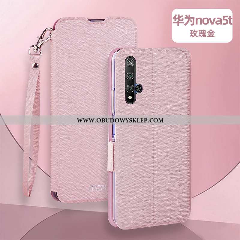 Obudowa Huawei Nova 5t Miękki All Inclusive Skórzane Etui, Etui Huawei Nova 5t Silikonowe Czarna