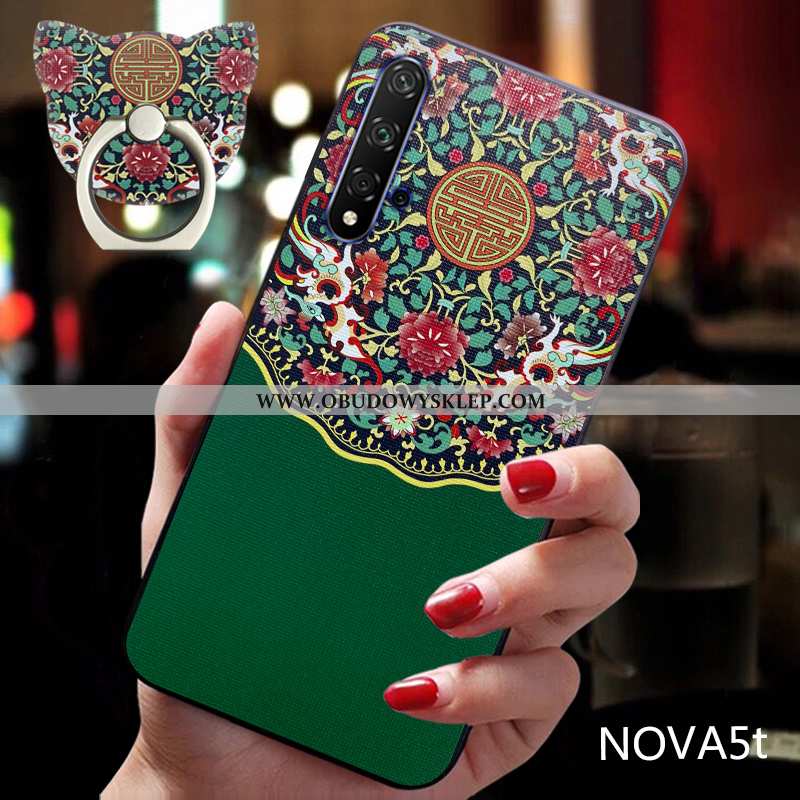 Obudowa Huawei Nova 5t Wiszące Ozdoby Wspornik Ochraniacz, Etui Huawei Nova 5t Trendy Klamra Zielone